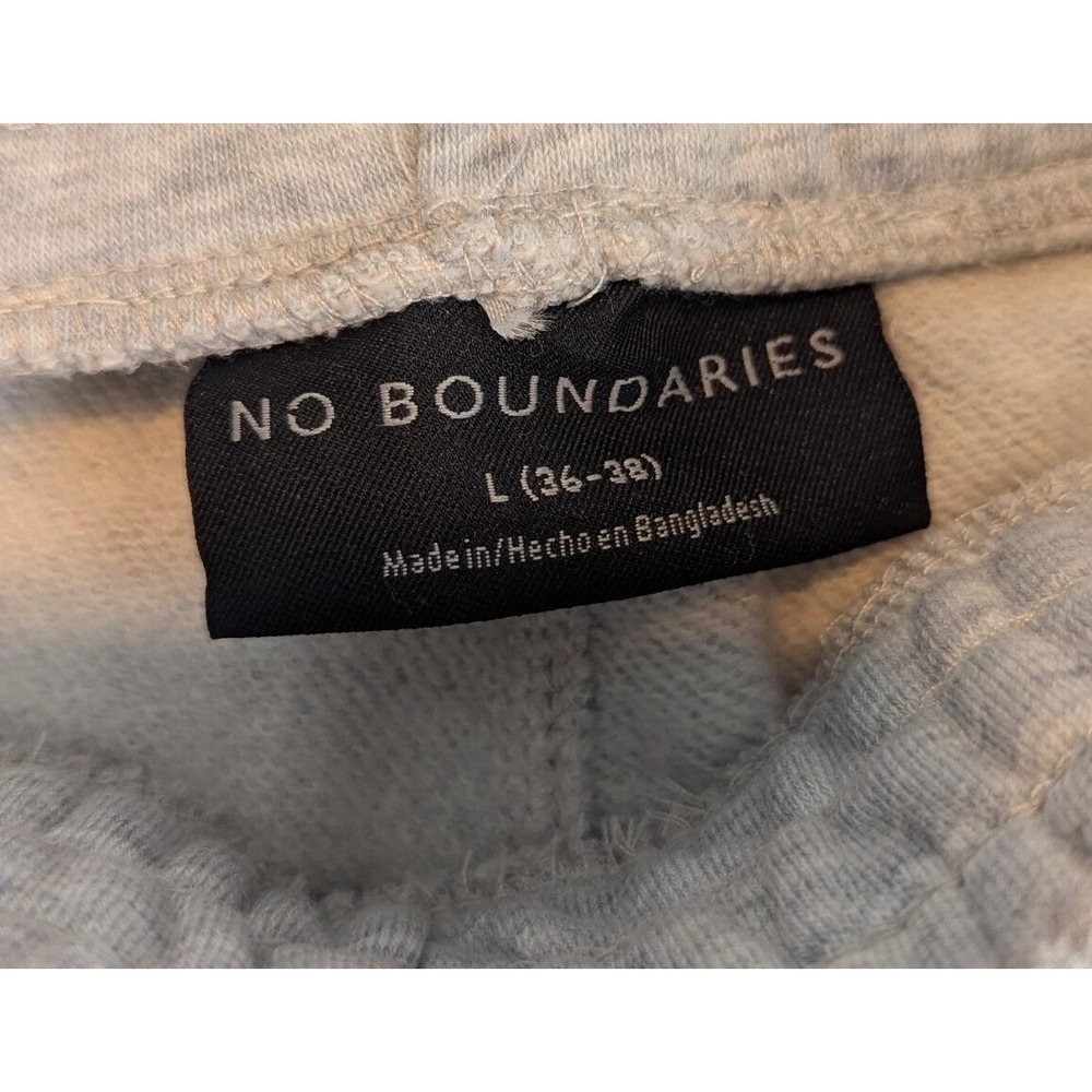 No Boundaries Mens Heathered Grey Fleece Jogger Pants Drawstring Size L 36-38 - Picture 7 of 10